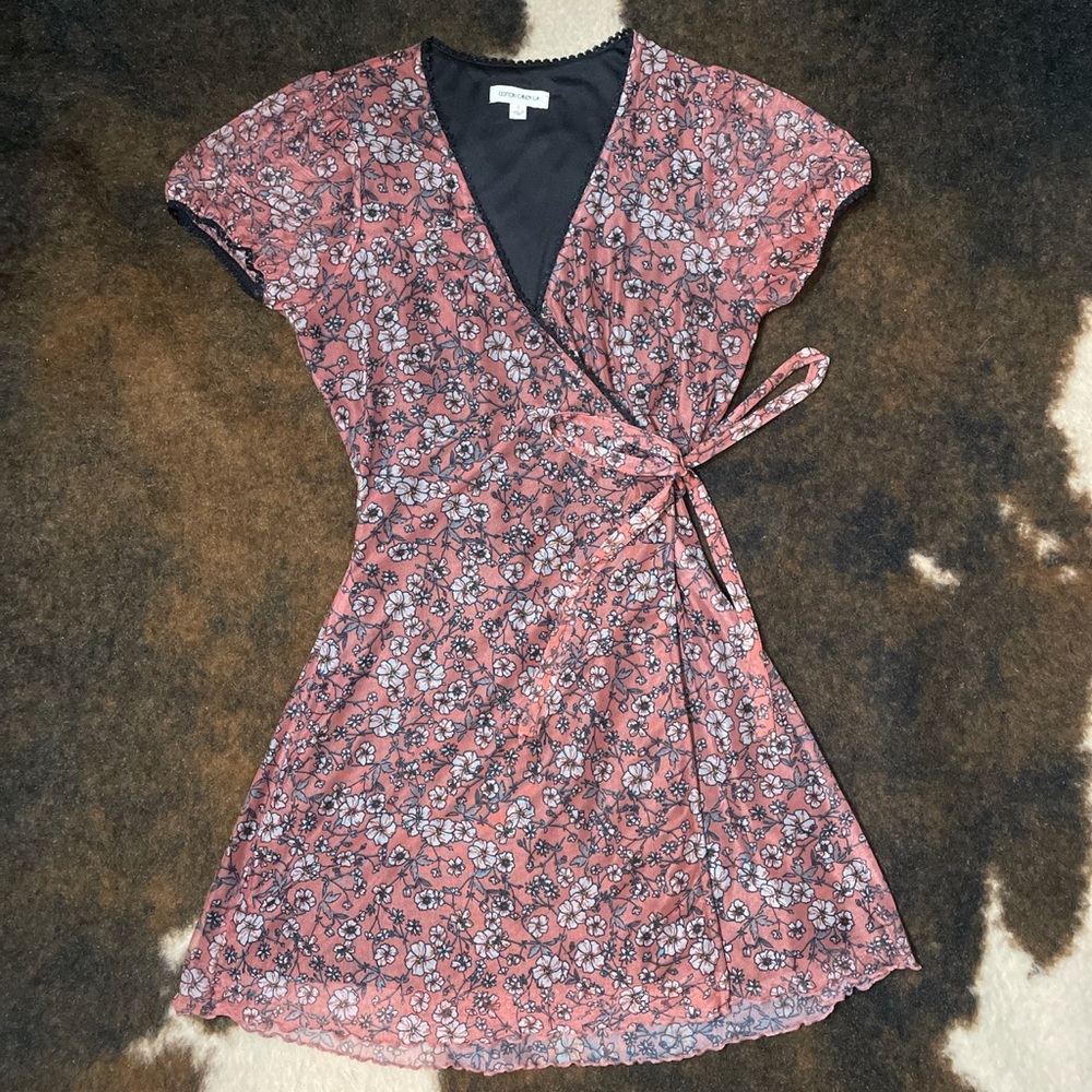 Cotton Candy LA wrap tie dress